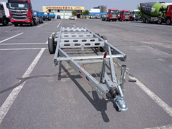 Dual axle trailer chassis.